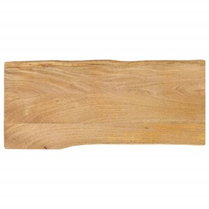 vidaXL Dessus de table 100x40x3 8 cm bord vivant bois massif manguier