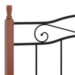 vidaXL Cadre de lit sans matelas noir métal bois chêne 120x200 cm