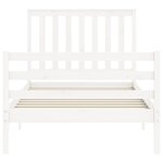 vidaXL Cadre de lit sans matelas blanc 100x200 cm bois massif