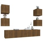 vidaXL Ensemble de meubles TV 6 Pièces Chêne marron Bois d'ingénierie