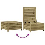 vidaXL Salon de jardin 6 Pièces avec coussins bois de pin imprégné