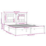 vidaXL Cadre de lit sans matelas blanc bois massif 160x200 cm