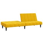 vidaXL Canapé-lit 2 places jaune velours
