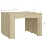 vidaXL Table basse Chêne sonoma 50x50x35 cm Bois d'ingénierie