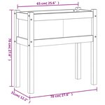 vidaXL Jardinières 2 Pièces avec pieds blanc bois de pin massif