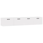 vidaXL Armoires murales 2 Pièces Blanc 100x36 5x35 cm Bois d'ingénierie