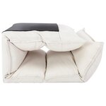 vidaXL Chaise pliable de sol Crème Tissu