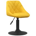 Vidaxl chaises pivotantes à dîner 2 pcs jaune moutarde velours