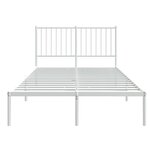 vidaXL Cadre de lit métal sans matelas et tête de lit blanc 120x200 cm