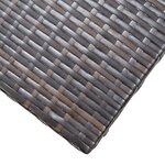 vidaXL Tabouret pliable Résine tressée Marron