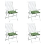 vidaXL Coussins de chaise lot de 4 à motif de feuilles 40x40x7 cm