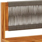 vidaXL Canapé de jardin avec coussins 2 places bois massif d'acacia