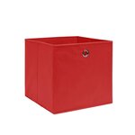 vidaXL Boîtes de rangement 4 Pièces Tissu intissé 28x28x28 cm Rouge