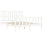 vidaXL Cadre de lit sans matelas blanc bois de pin massif
