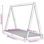 vidaXL Cadre de lit pour enfants 80x200 cm bois de pin massif