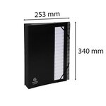 Trieur Rigide Ordonator Numerique Dos Extensible 32 Compartiments 1 À 32 - Noir - X 6 - Exacompta