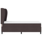 Lit à sommier tapissier avec matelas - Marron foncé  80x200 cm  Tissu