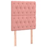vidaXL Sommier à lattes de lit et matelas Rose 80x200 cm Velours