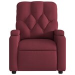 vidaXL Fauteuil inclinable électrique Rouge bordeaux Tissu