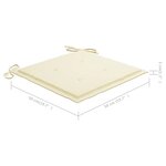 vidaXL Chaises à manger d'extérieur lot de 4 et coussins Acacia massif
