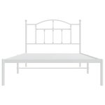 vidaXL Cadre de lit métal sans matelas et tête de lit blanc 100x200 cm