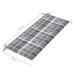 vidaXL Banc de jardin pliable avec coussin 118 cm Bambou