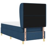 Lit à ressort vidaXL avec matelas bleu 90x200 cm en tissu