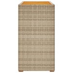 vidaXL Table d'appoint de jardin dessus en bois beige 100x40x75 cm