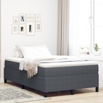 Cadre de lit vidaXL Gris Foncé 120x190 cm en Tissu Côtelé