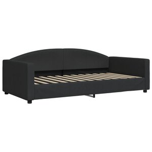 vidaXL Lit de repos noir 100x200 cm tissu