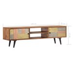 vidaXL Meuble TV 140x30x40 cm Bois solide d'acacia