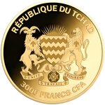 Pièce de monnaie en Or 3000 Francs g 0.031 (1/1000 oz) Millésime 2024 Gold Gift AFRICAN RHINOCEROS 1/1000