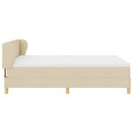 Lit à ressorts vidaXL avec matelas en crème  140x200 cm en tissu