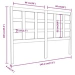 vidaXL Tête de lit blanc 145 5x4x100 cm bois massif de pin