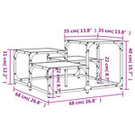 vidaXL Table basse chêne sonoma 68x68x40 cm bois d'ingénierie