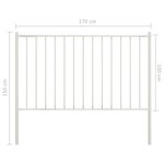 vidaXL Panneau clôture et poteaux acier enduit de poudre 1 7x1 m blanc