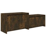 vidaXL Meuble TV Chêne fumé 146 5x35x50 cm Bois d'ingénierie