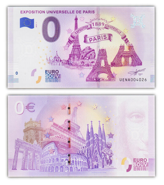 Billet de Collection 0 Euro souvenir 2019 Exposition Universelle de Paris 1889 - France - Neuf