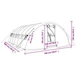 vidaXL Serre avec cadre en acier vert 30 m² 6x5x2 3 m