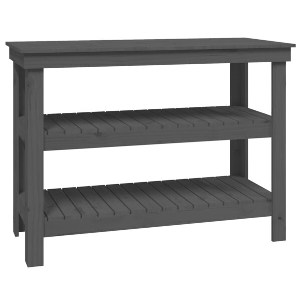 vidaXL Banc de travail Gris 110 5x50x80 cm Bois de pin massif