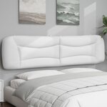 vidaXL Coussin de tête de lit blanc 200 cm similicuir