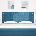 vidaXL Tête de lit LED bleu foncé 100 cm en velours