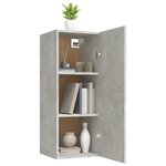 vidaXL Armoire murale Gris béton 34 5x34x90 cm Bois d'ingénierie