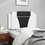 vidaXL Coussin de tête de lit noir et blanc 100 cm similicuir