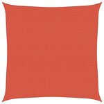 vidaXL Voile d'ombrage 160 g/m² Terre cuite 4x4 m PEHD