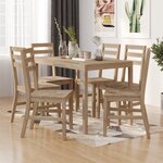 vidaXL Ensemble à dîner 7 Pièces Bois d'acacia solide