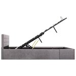 vidaXL Cadre de lit à stockage hydraulique Taupe Tissu 140x200 cm