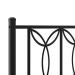 vidaXL Cadre de lit métal avec tête de lit/pied de lit noir 193x203 cm