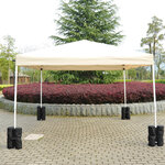 Lot 4 sacs de lestage de fixation pour tonnelle parasol pavillon volume max. 15kg noir