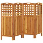 vidaXL Cloison de séparation 4 panneaux 162x2x115 cm Bois d'acacia